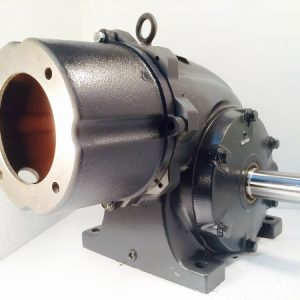 F319-344233-F2 Gearbox with C-face kit for 143TC/145TC motor, 10 ratio, 175 RPM, 5HP max input, F-2