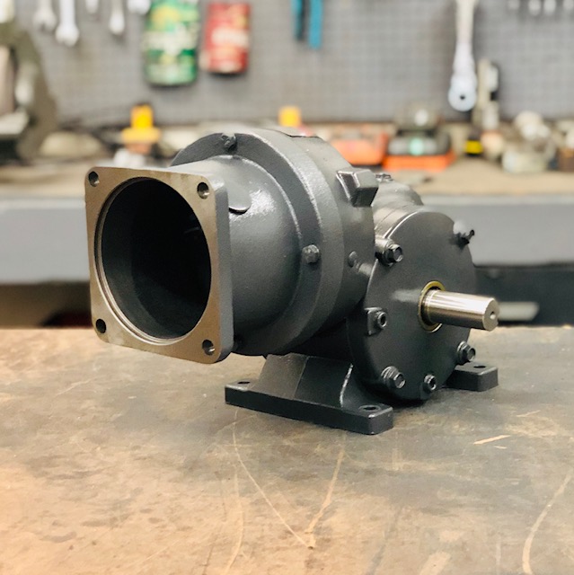 E437-344224-F2 Gearbox with C-face kit for 56C motor, 47 ratio, 37 RPM, .75HP max input, F-2