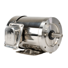 Washdown Duty Motor, 1 HP, 1800 RPM, 230/460V, 56C Frame, C-Face with Feet, mdl# NAWSSE1-18-56C